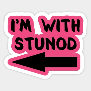 I'm With Stunod Left Sticker